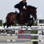 Camille Jussiaux et l'étalon Intermède à Bord sont champions de France Grand Prix Excellence en 2007 - ph. Camille Kirmann