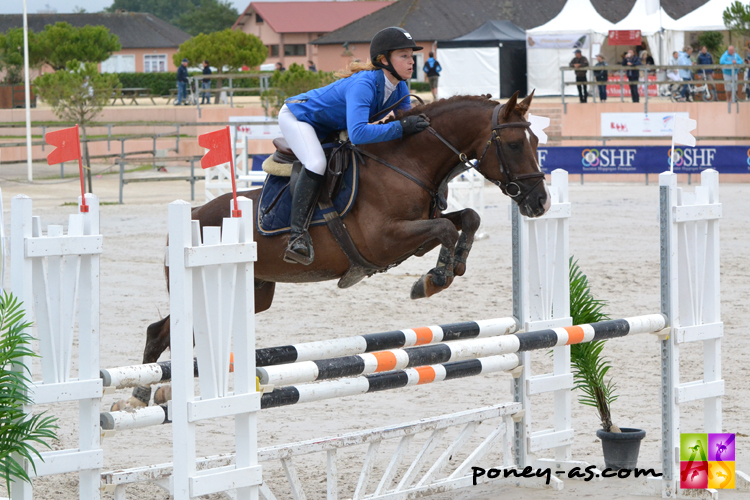 Voici Derlenn Tilia (Linaro SL, Poet), champion des 5 ans D sous la selle de Julie le Guern - ph. Pauline Bernuchon