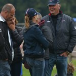 Cross de Vilhelmsborg, Olivier Bost et les parents de ses jeunes cavaliers - ph. Pauline Bernuchon