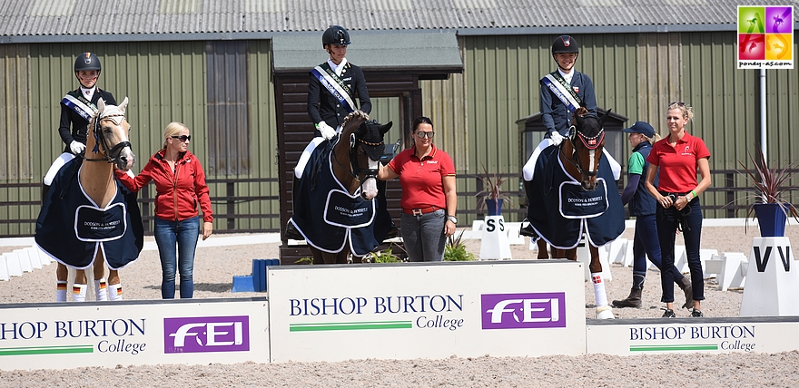 Le podium individuel du championnat d'Europe de Dressage