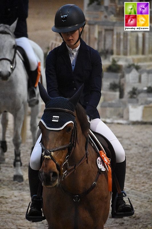 Romane Orhant et Aquina d'Elle, couple vainqueur du Grand Prix du CSIP du Mans en décembre dernier - ph. Poney As