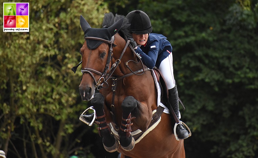 Claudia Moore et Elando van de Roshoeve lors de la finale individuelle des championnats d'Europe de Bishop Burton - ph. Poney As