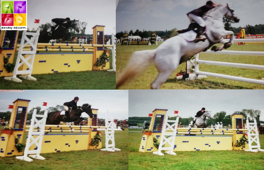 Lamotte 97 : de gauche à droite et de bas en haut : Mélanie Bonneau (Ulma du Latou), Arnaud Fontaneau (Top Pon), Isabelle Fontaneau (Ripaille) et EdEdwige Parent (Bacchus) - ph. Poney As