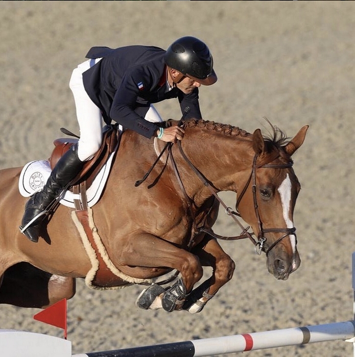 Tony Cadet et Uppsala Del Cabalero lors du CSIO3* de Drammen - Coll. privée