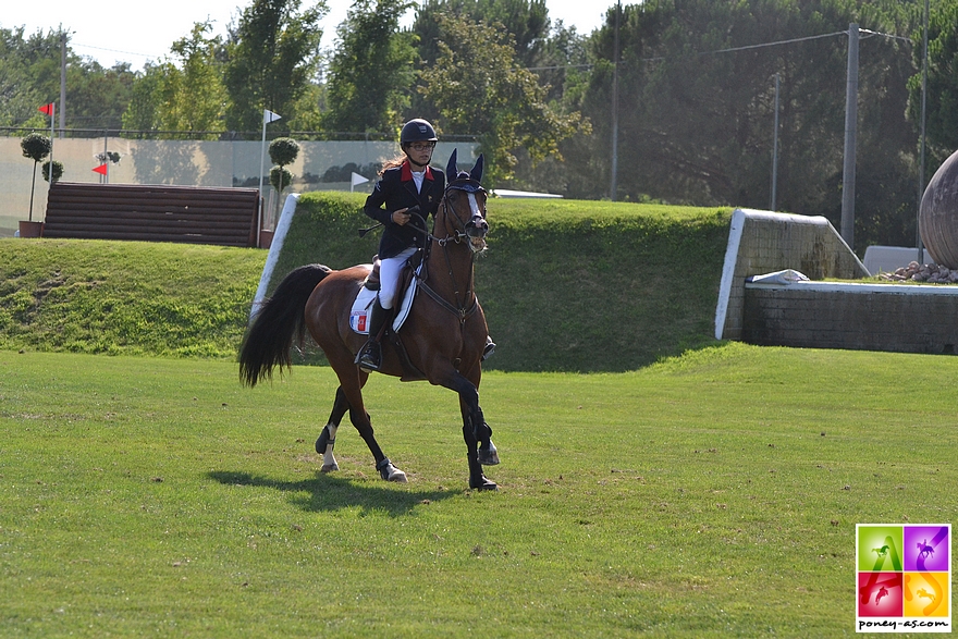 Championnats d'Europe d'Arezzo en 2013 : premier jusqu'à l'avant dernière difficulté de l'ultime manche, le couple est passé à un fil de la médaille d'or individuelle - ph. Poney As