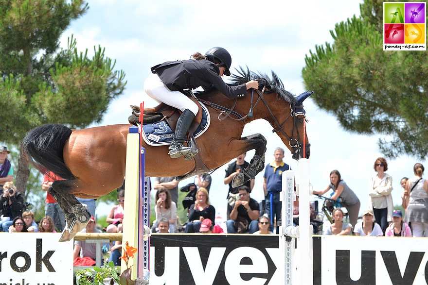 Quabar et Ninon lors de leur premier championnat de France As Elite (Petit Grand Prix) en 2012 - ph. Poney As