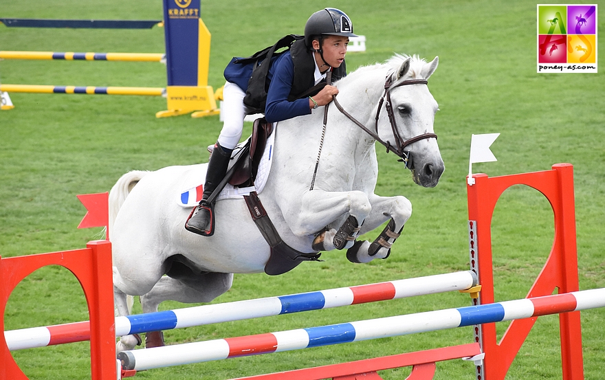 Associé à son poney de tête Urlevent d'Hurl'Vent, Nohlan Vallat empoche l’épreuve phare de la TDA de Chazey-sur-Ain - Ph. Poney As